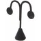 Plymor Black Velvet Lamp Style, Single Pair Earring Display Stand, 3.75" W x 1.25" D x 4.75" H